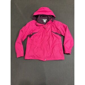 Columbia 2‎ in 1 Interchange Jacket Women's Size XL Pink Purple Hooded Coat